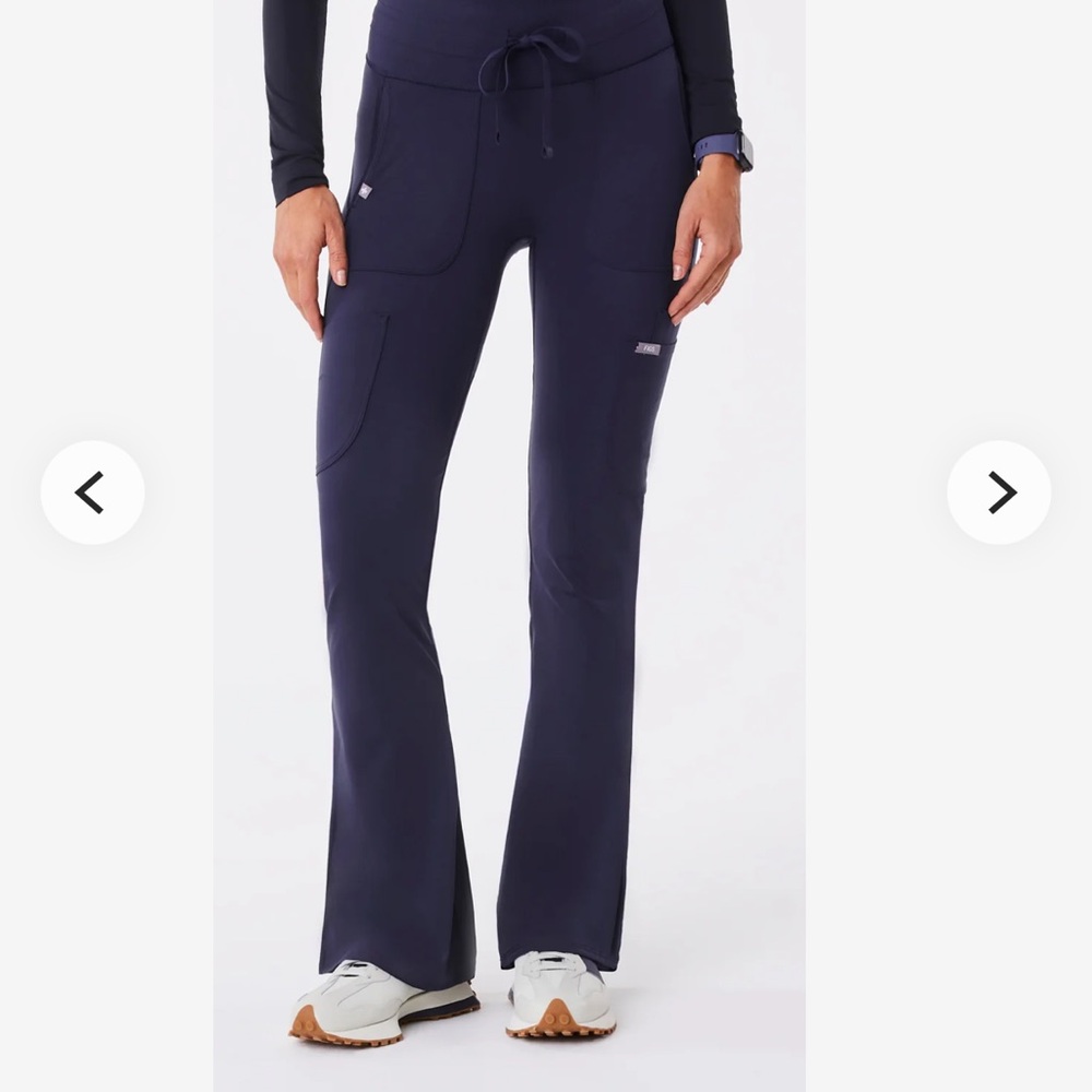 Figs Navy Flared Scrubleggings.